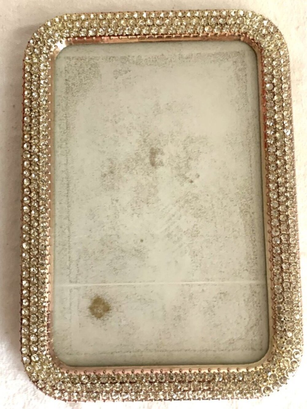 Crystal Rhinestone gold Tone 5x7 Picture Frame Photo Frame